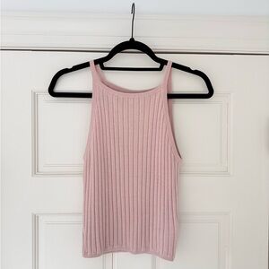 H&M Pink Ribbed Tank Top